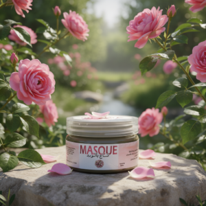 masque visage aux pétales de rose de m’gouna